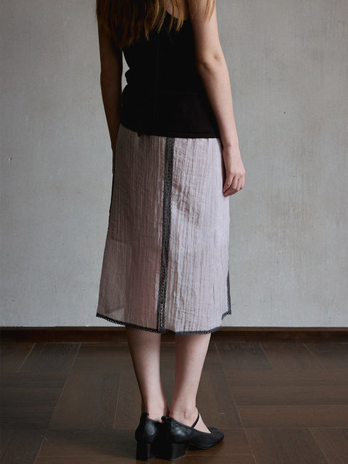 Sombra Lace-Trim Skirt