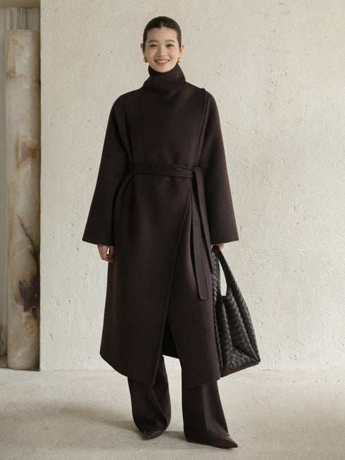 Avrel Draped Wool Coat