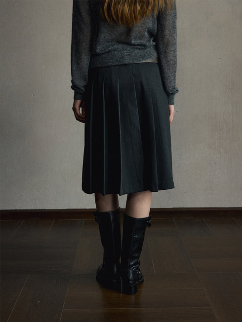 Faye Pleated Midi Skirt