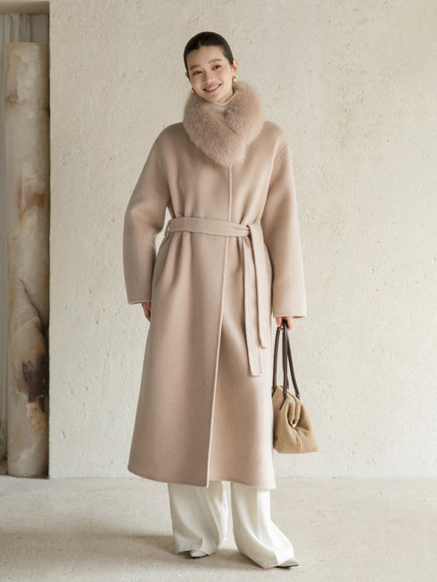Mirelle Wool Scarf Coat