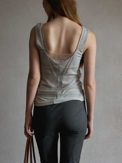 Umber Mesh Layer Cami