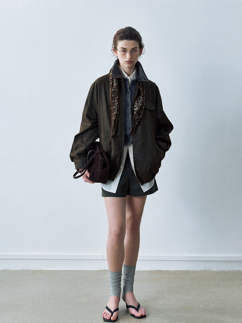 Mave Contrast-Collar Jacket