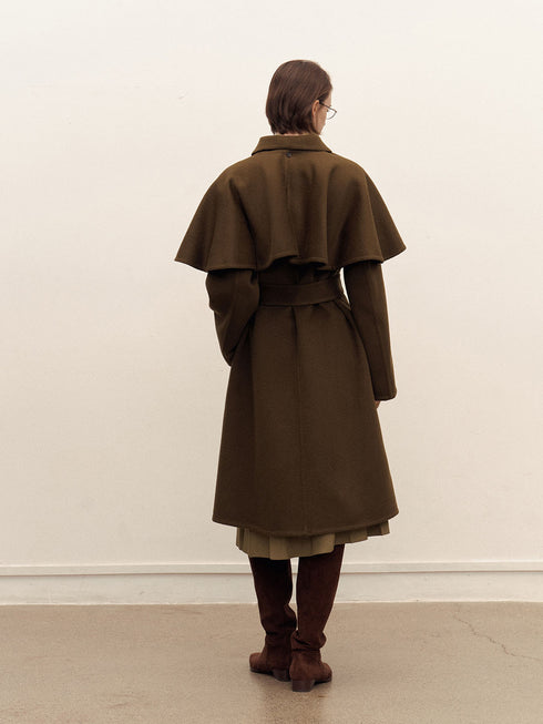 Orelle Wool Cape Coat
