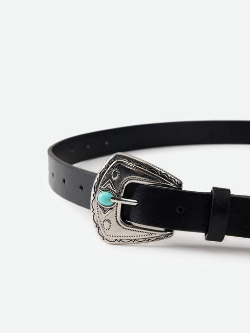 Minimal Turquoise Buckle Belt