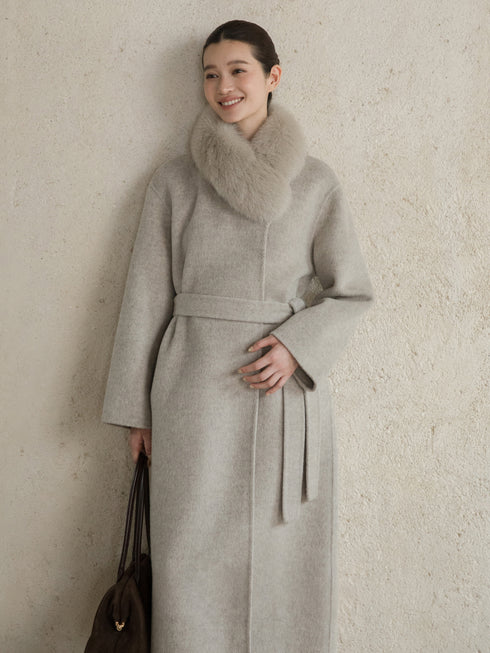 Mirelle Wool Scarf Coat