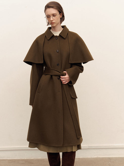 Orelle Wool Cape Coat