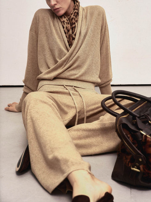 Liora Wide-Leg Wool Trousers