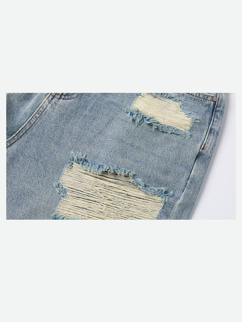 Cobalt Destroyed Wide-Leg