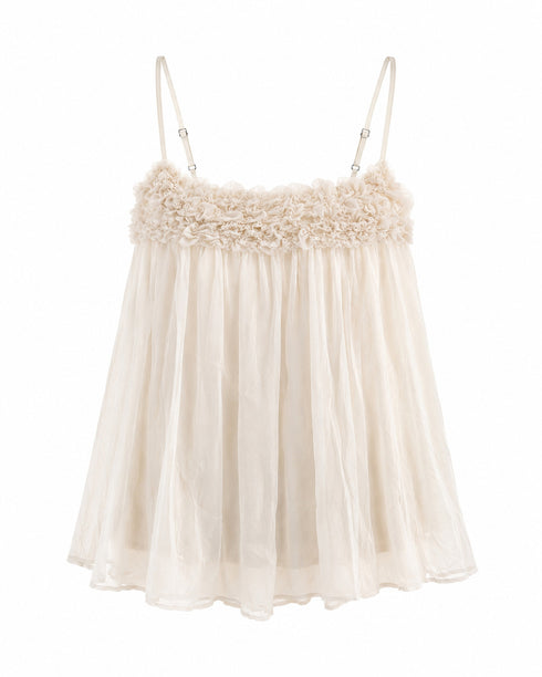 Aeri Camisole mit Rüschenbesatz und Schal