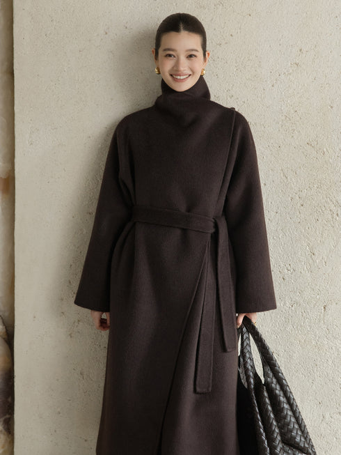Avrel Draped Wool Coat
