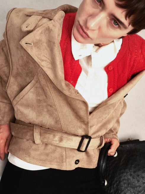 Aven Verkürzte Jacke mit Gürtel