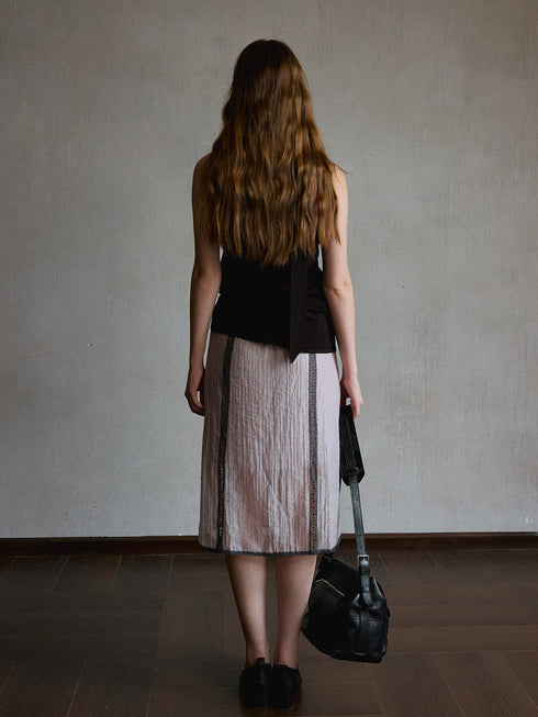 Sombra Lace-Trim Skirt