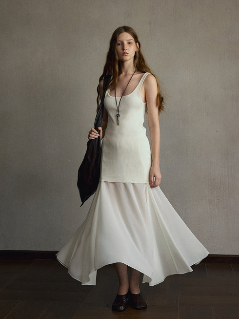 Veyra Sheer-Panel Dress Set
