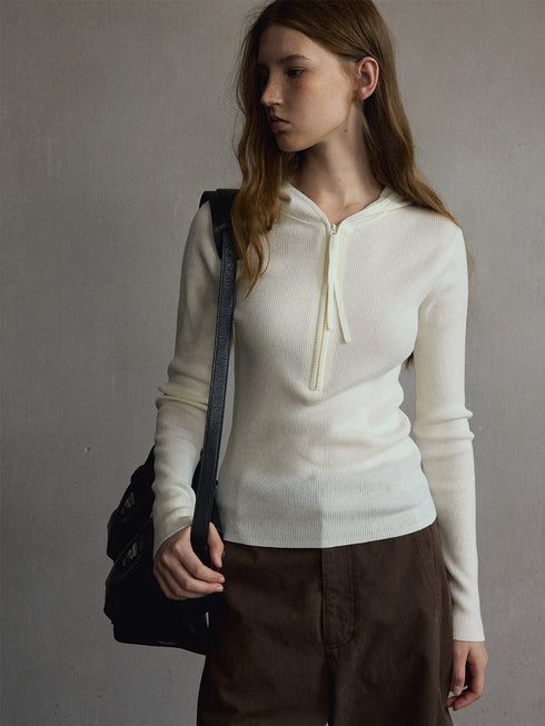 Aven Wool Hooded Top