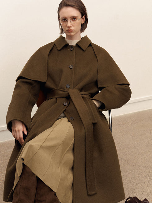 Orelle Wool Cape Coat