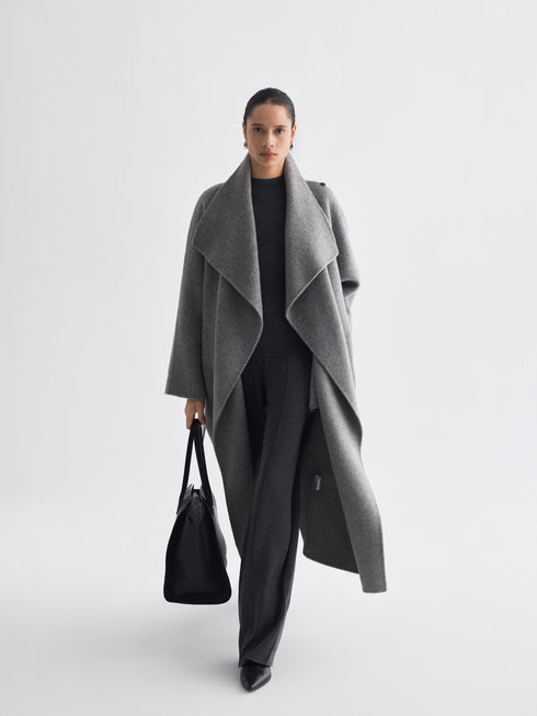 Avrel Draped Wool Coat