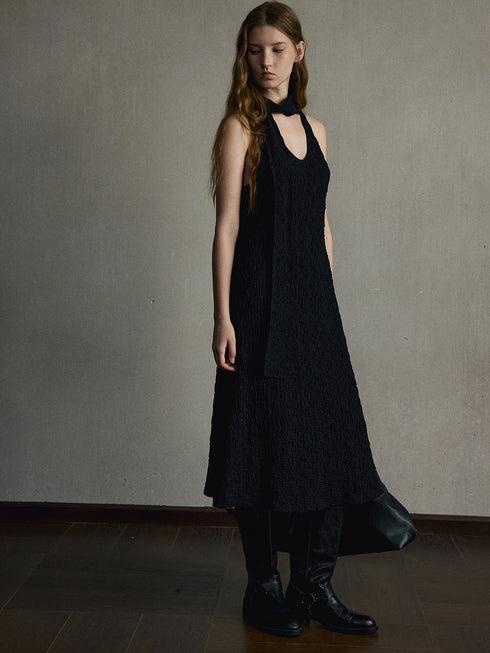 Miren Scarf-Neck Dress