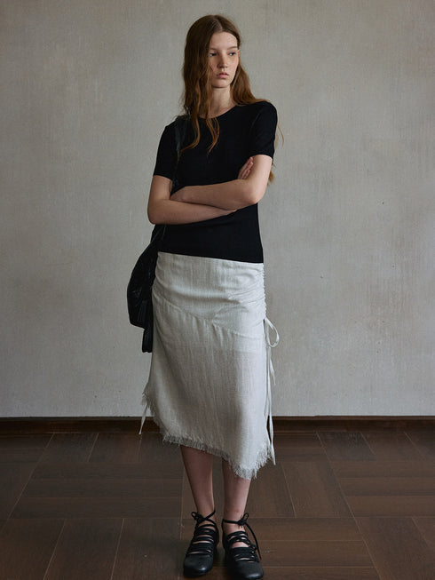 Eclipse Raw Hem Skirt