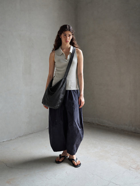 Umber Ribbed Polo Tank
