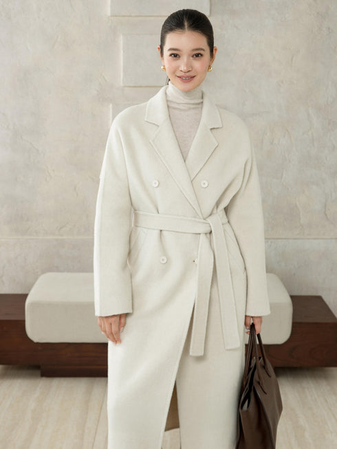 Double-Breasted Wool–Camel Coat