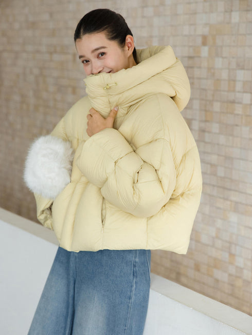 Short Hooded Down Jacket