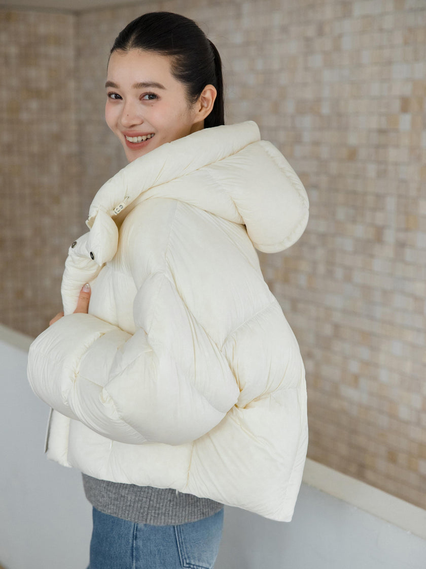 Short Hooded Down Jacket