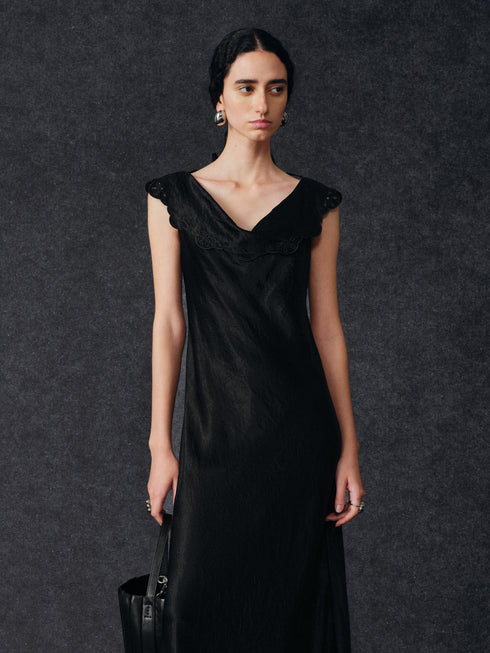 Fjord Scallop Drape Dress