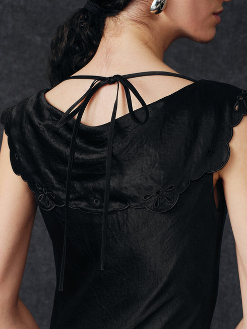 Fjord Scallop Drape Dress