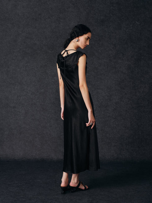 Fjord Scallop Drape Dress