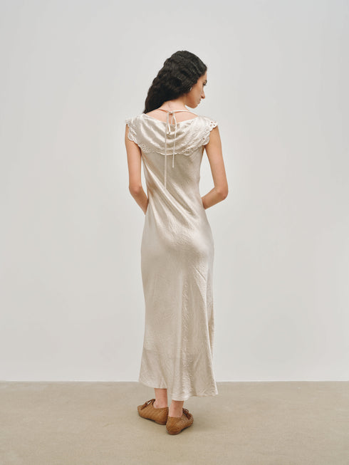 Fjord Scallop Drape Dress