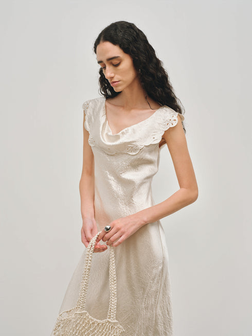 Fjord Scallop Drape Dress