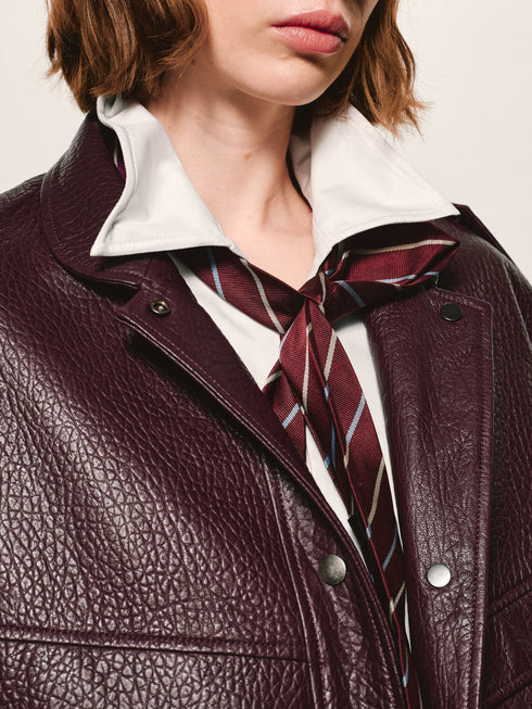 Grained Leather Jacket