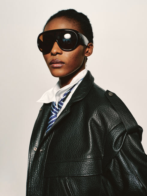 Grained Leather Jacket