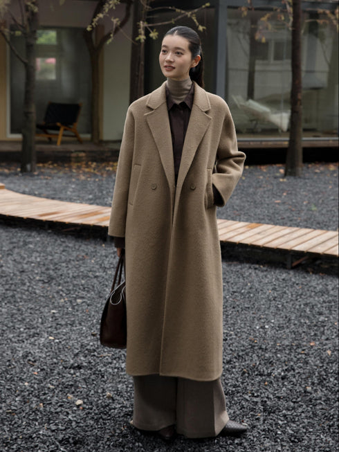 Structured Wool Scarf Coat