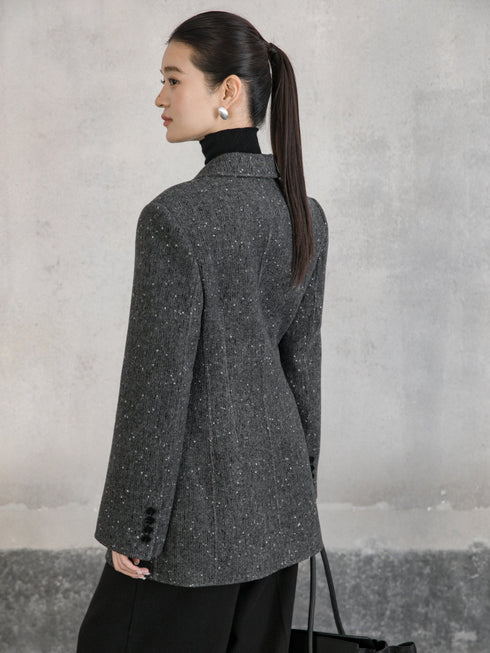 Wool Camel Tailored Blazer