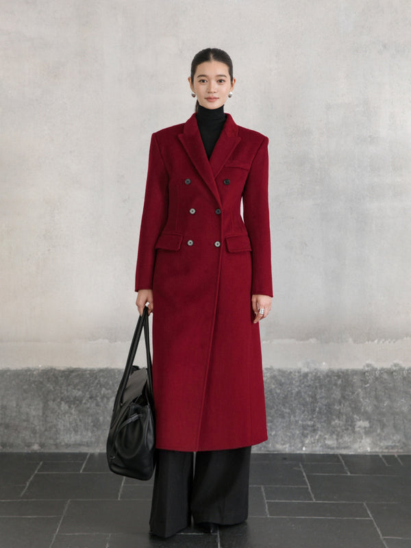 Double-Breasted Wool-Alpaca Coat