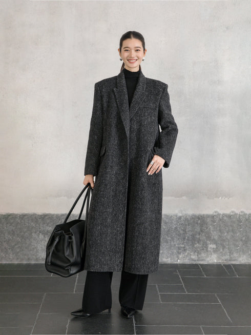 Long Tailored Wool Coat