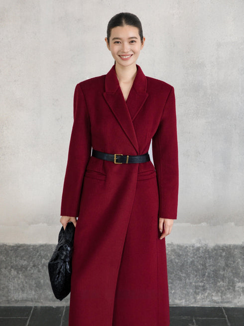 Manteau structuré en laine d'alpaga