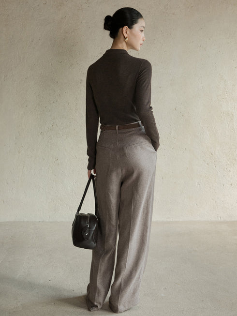 Eira Wide-Leg Linen-Blend Trousers