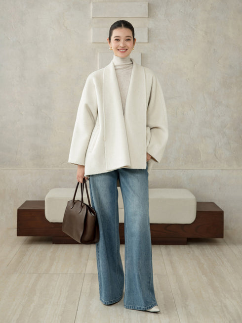 Veste en laine réversible