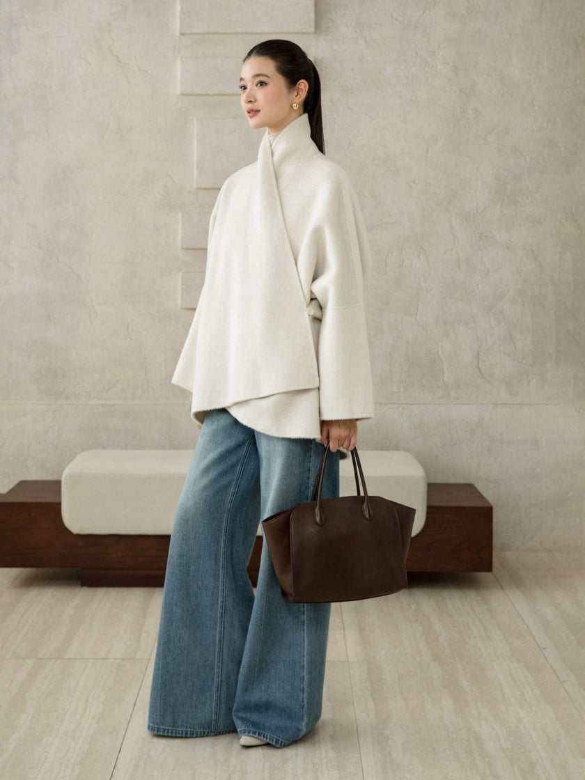 Veste en laine réversible