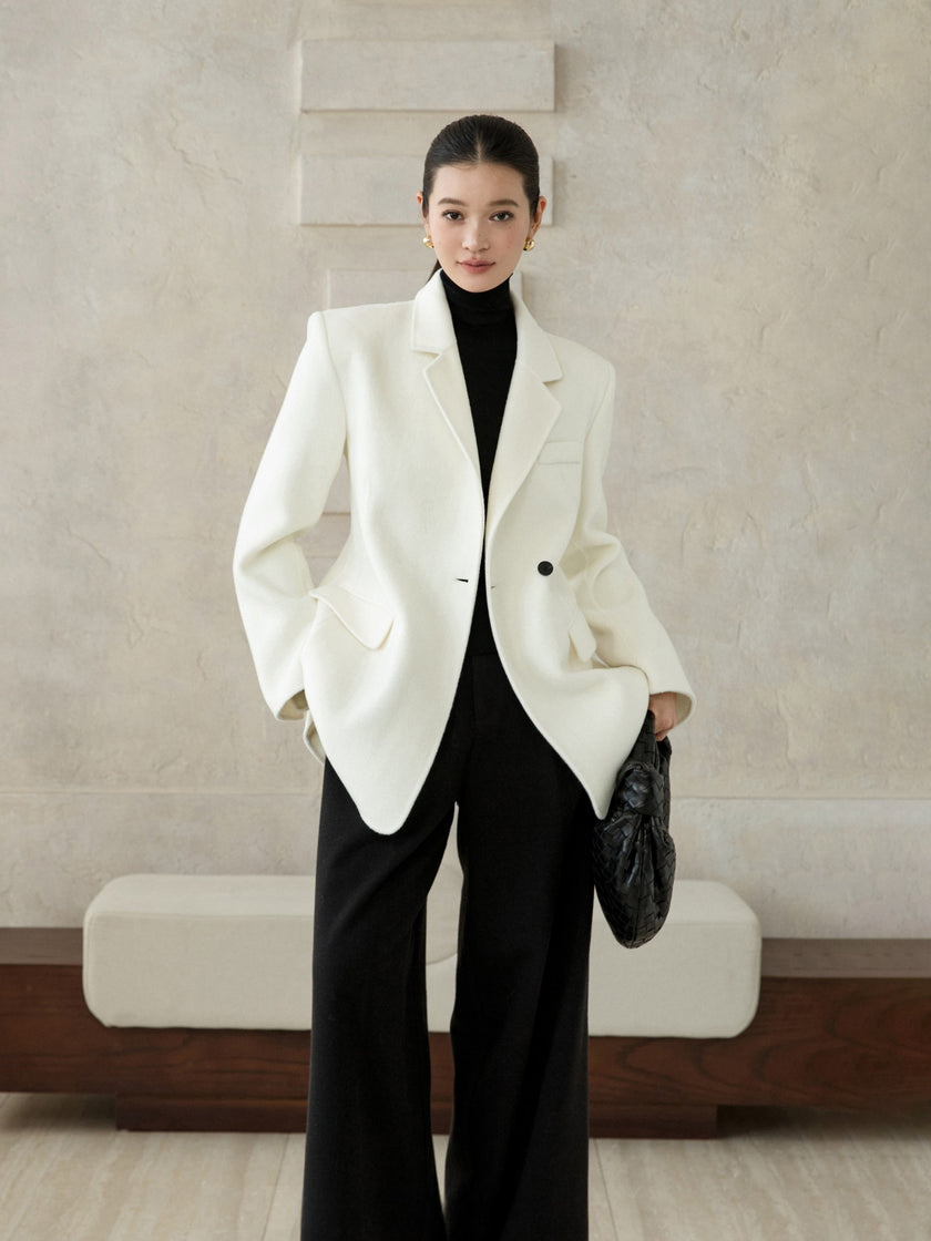 Blazer structuré en laine