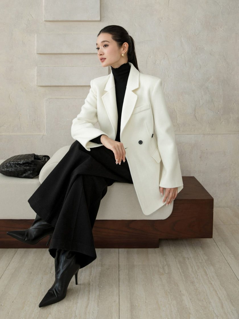 Blazer structuré en laine