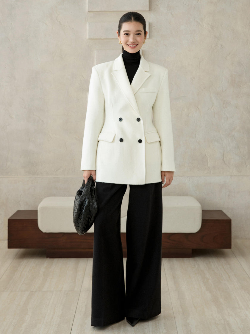 Wool Camel Tailored Blazer