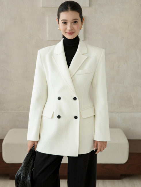 Wool Camel Tailored Blazer