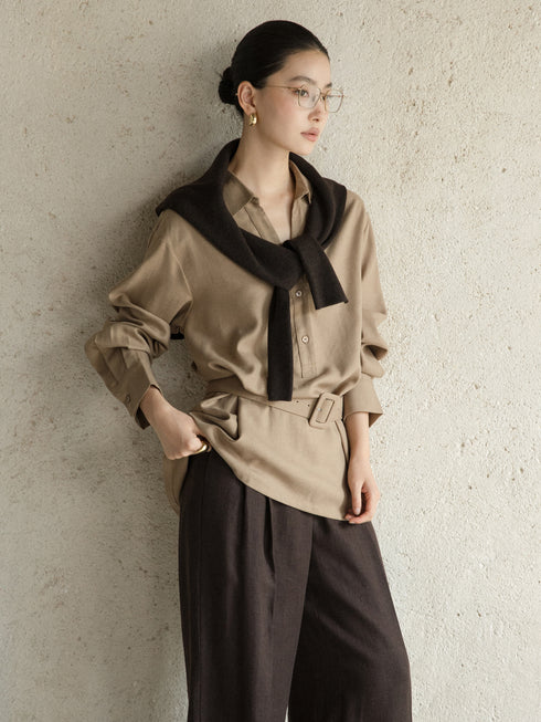 Lune Fluid Belted Shirt
