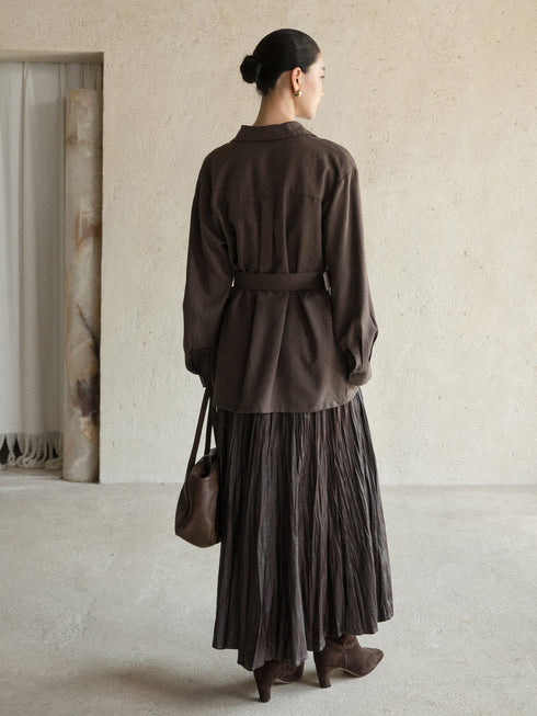 Lune Fluid Belted Shirt
