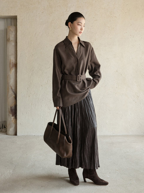 Lune Fluid Belted Shirt
