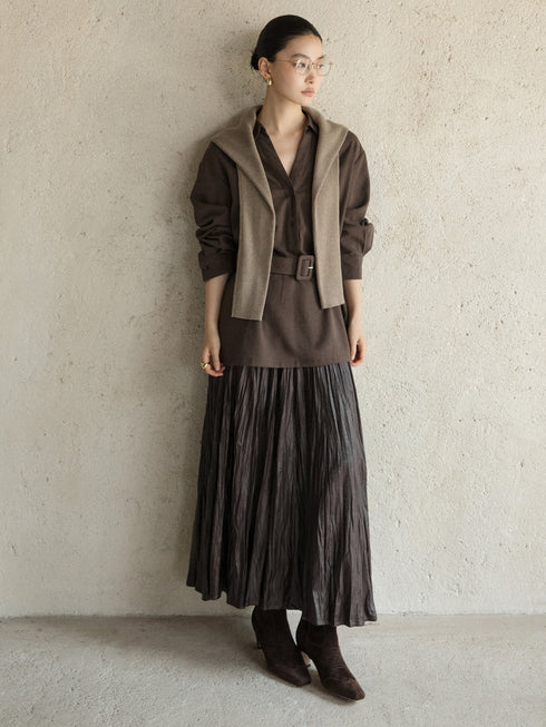 Lune Fluid Belted Shirt