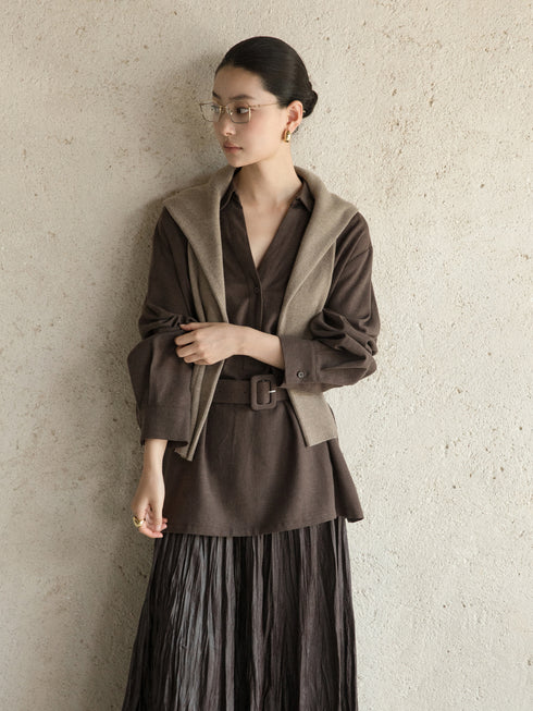 Lune Fluid Belted Shirt